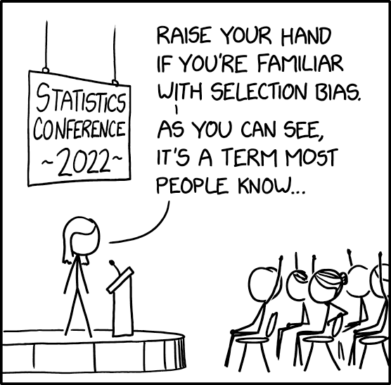 xkcd comic of a presenting standing at a podium with a 